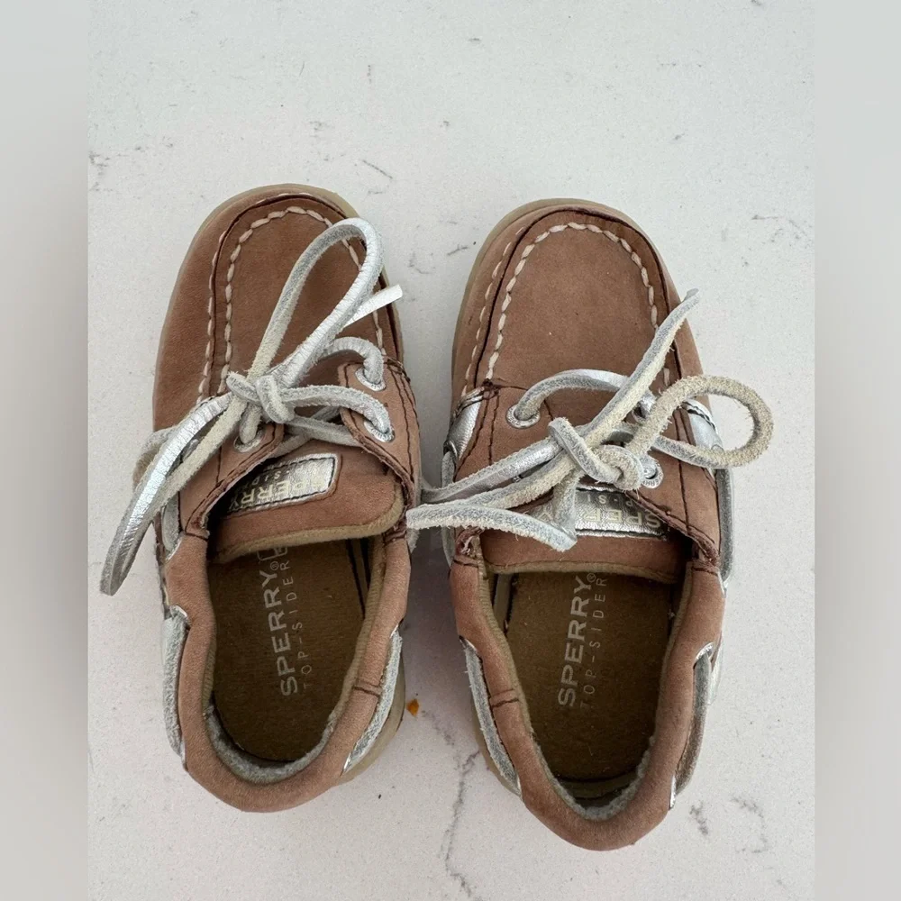 Sperry Top-Sider BLUEFISH Boat Shoe - Toddler / Little Kid - Tan SIZE 7